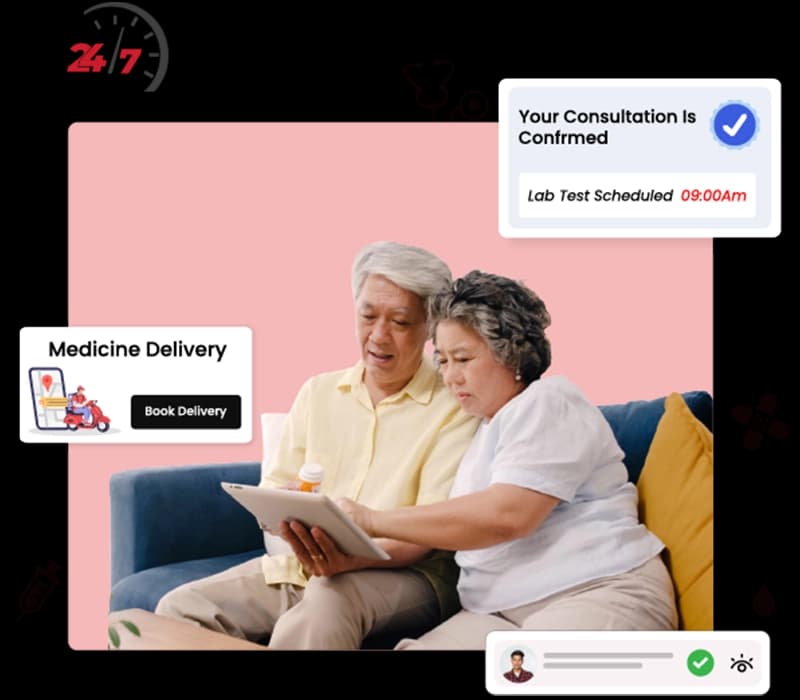 Digital healthcare platform offering verified doctors, lab tests, and home medical services Malaysia