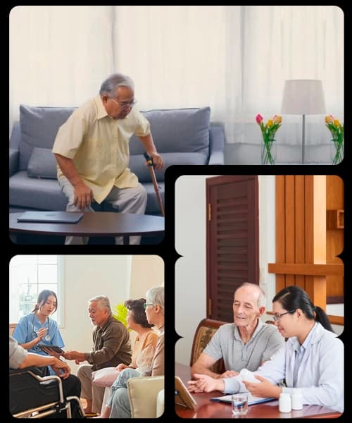 Seniors & Families Benefiting From Geriatric Support Malaysia Older adults and their families receive at-home geriatric care in Malaysia for safety and well-being